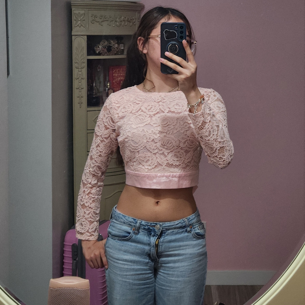 TFNC London Pink Lace Top
